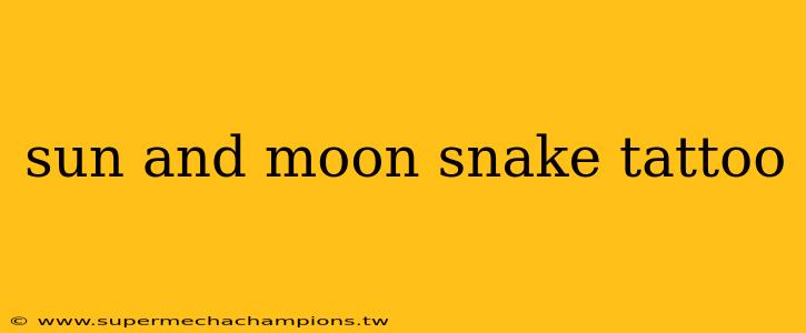 sun and moon snake tattoo