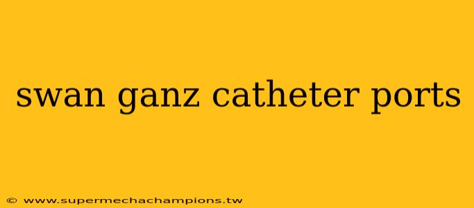 swan ganz catheter ports