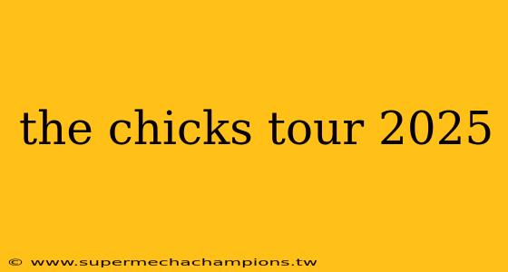 the chicks tour 2025