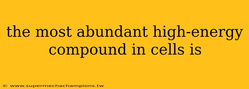 the most abundant high-energy compound in cells is