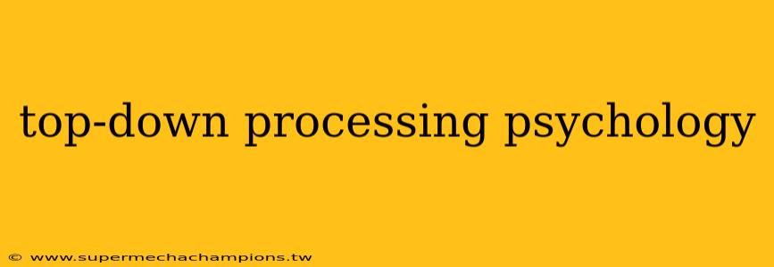 top-down processing psychology