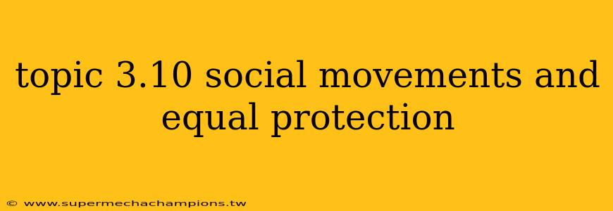 topic 3.10 social movements and equal protection