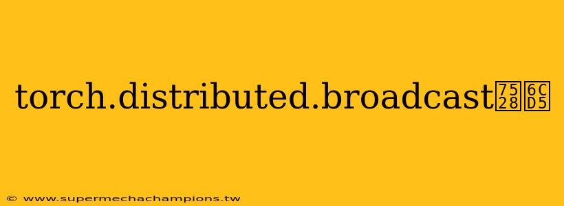 torch.distributed.broadcast用法