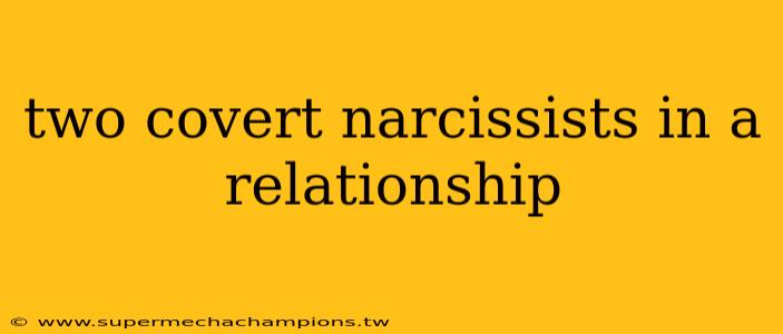 two covert narcissists in a relationship
