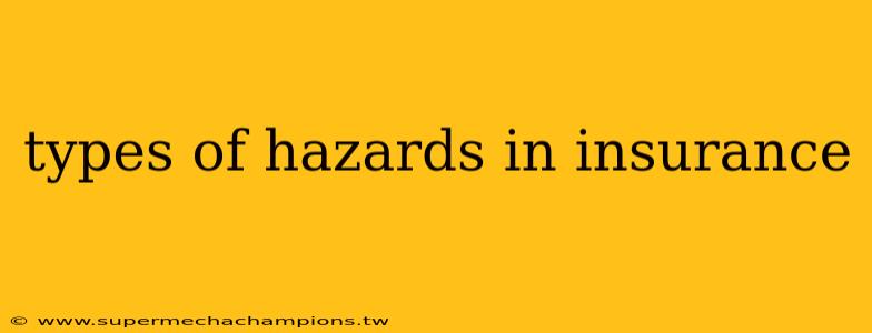 types of hazards in insurance