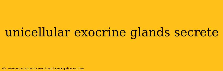 unicellular exocrine glands secrete