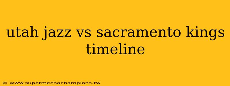 utah jazz vs sacramento kings timeline