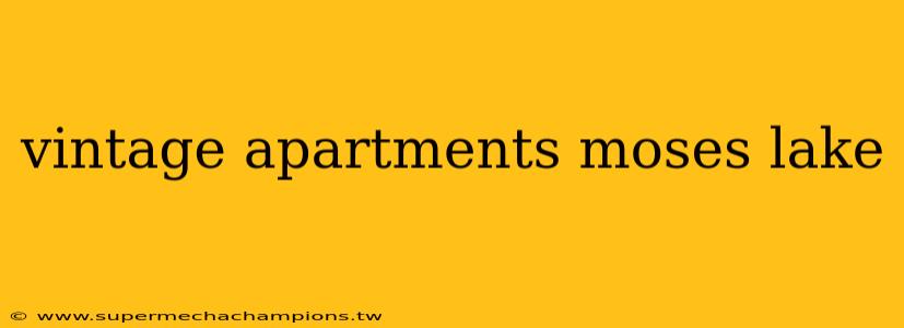 vintage apartments moses lake