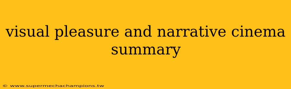 visual pleasure and narrative cinema summary
