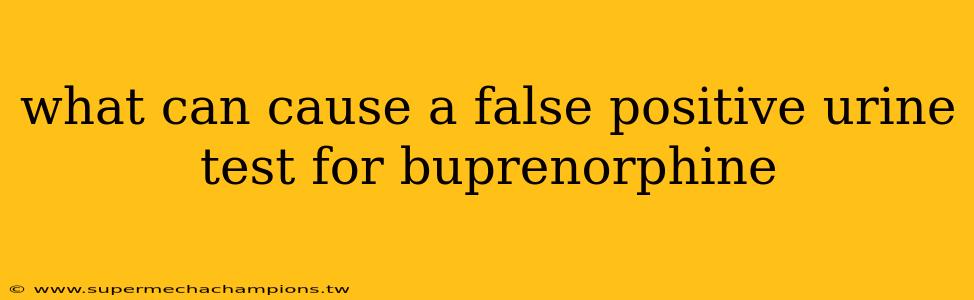 what can cause a false positive urine test for buprenorphine