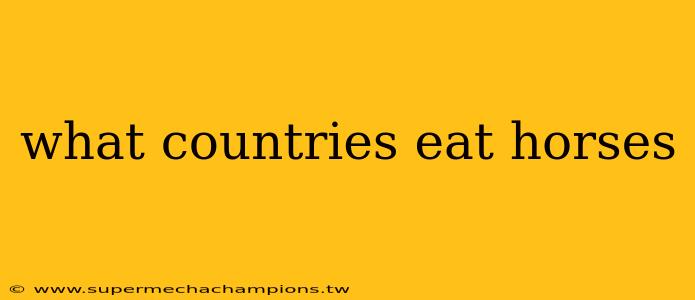 what countries eat horses