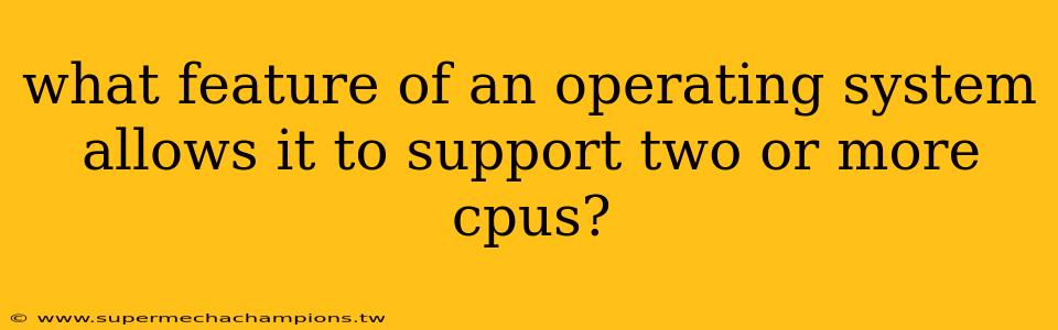 what feature of an operating system allows it to support two or more cpus?