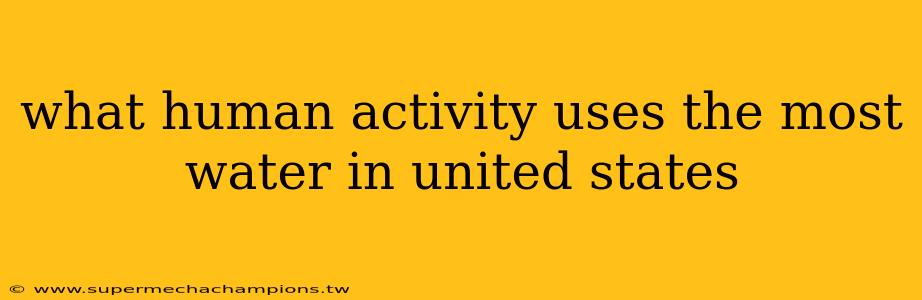 what human activity uses the most water in united states