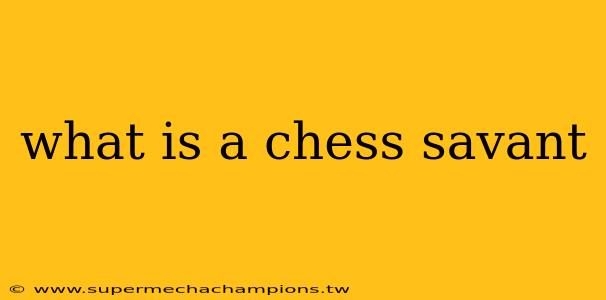 what is a chess savant