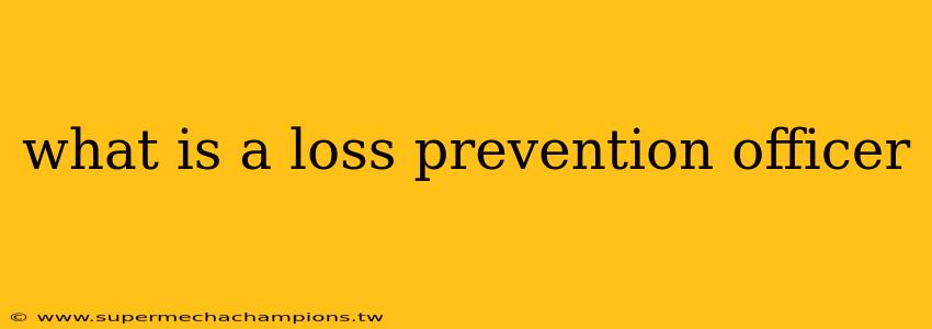 what is a loss prevention officer
