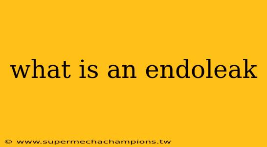 what is an endoleak