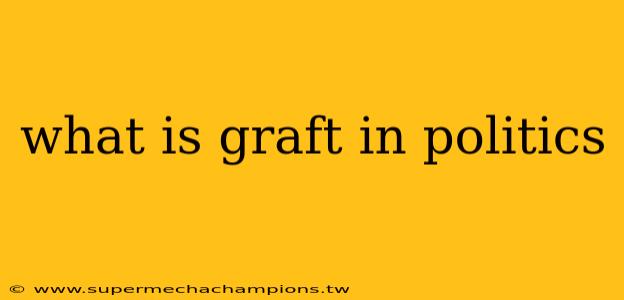 what is graft in politics