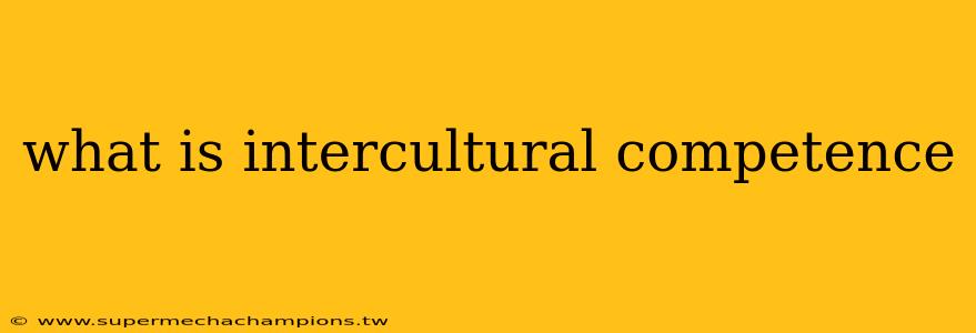 what is intercultural competence