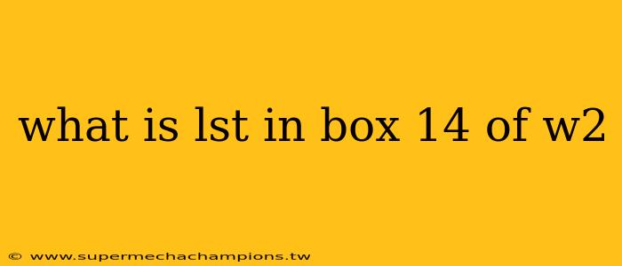 what is lst in box 14 of w2