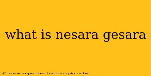 what is nesara gesara