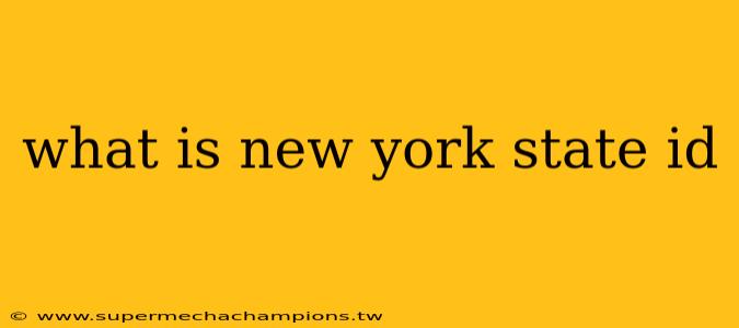 what is new york state id