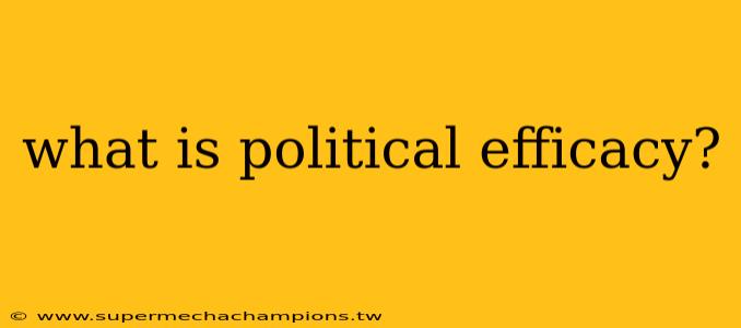 what is political efficacy?