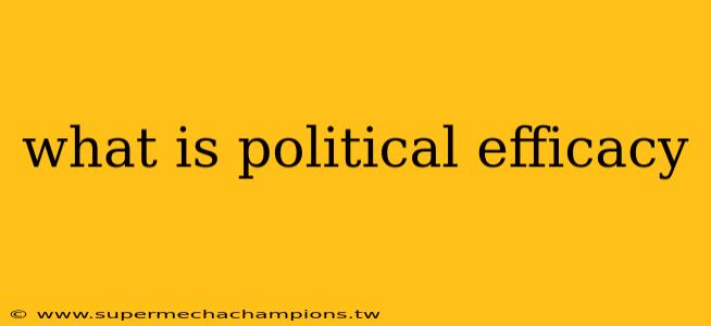 what is political efficacy