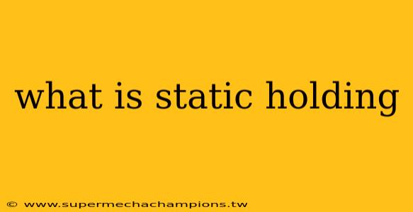 what is static holding