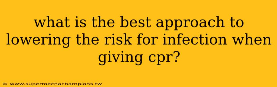 what is the best approach to lowering the risk for infection when giving cpr?