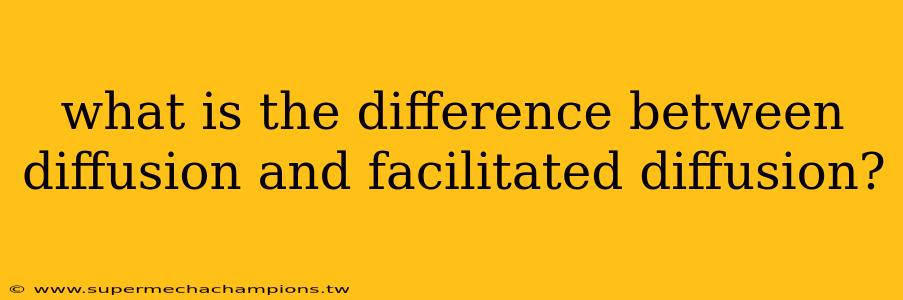 what is the difference between diffusion and facilitated diffusion?