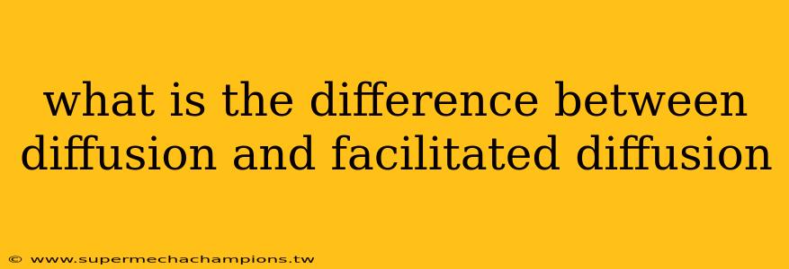 what is the difference between diffusion and facilitated diffusion