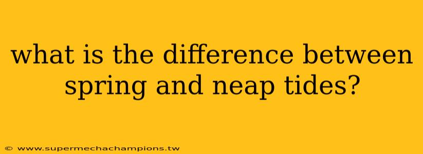 what is the difference between spring and neap tides?