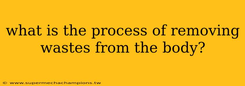what is the process of removing wastes from the body?