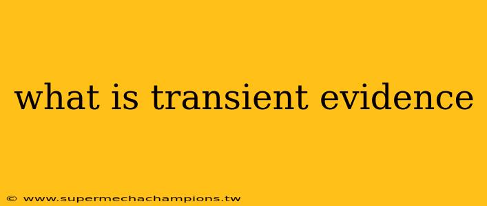 what is transient evidence