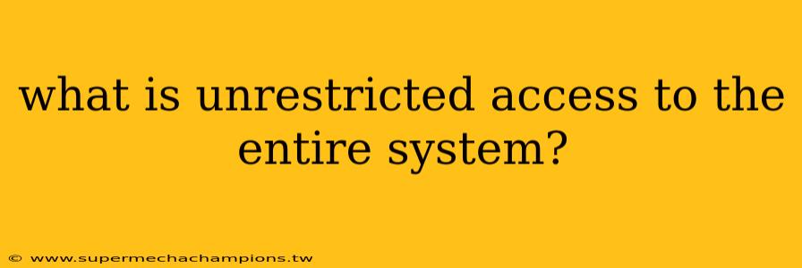what is unrestricted access to the entire system?
