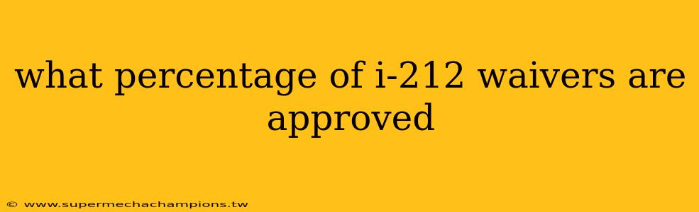 what percentage of i-212 waivers are approved