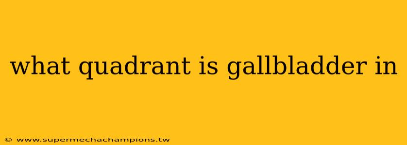 what quadrant is gallbladder in