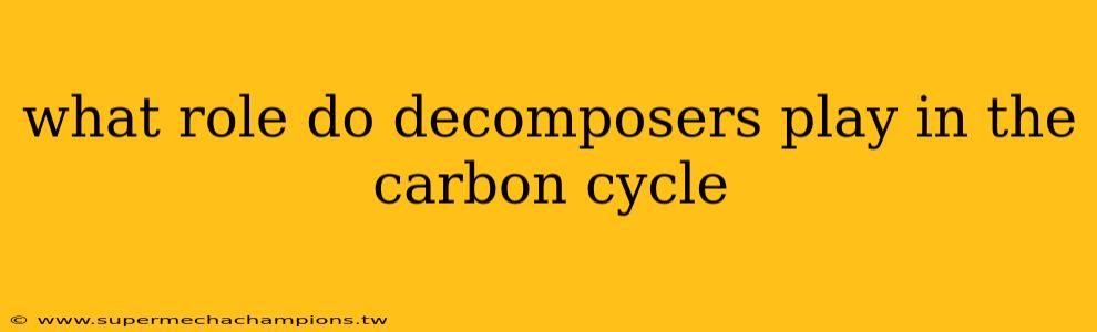 what role do decomposers play in the carbon cycle