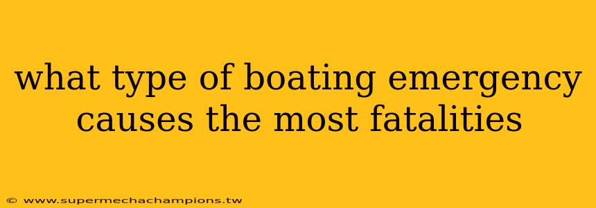 what type of boating emergency causes the most fatalities