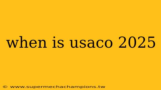 when is usaco 2025