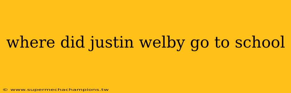 where did justin welby go to school