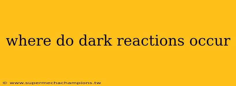 where do dark reactions occur