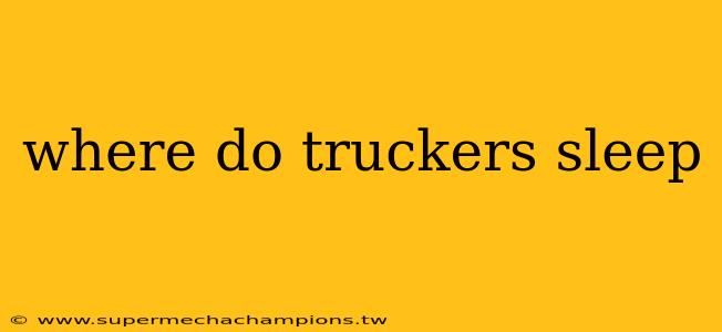where do truckers sleep