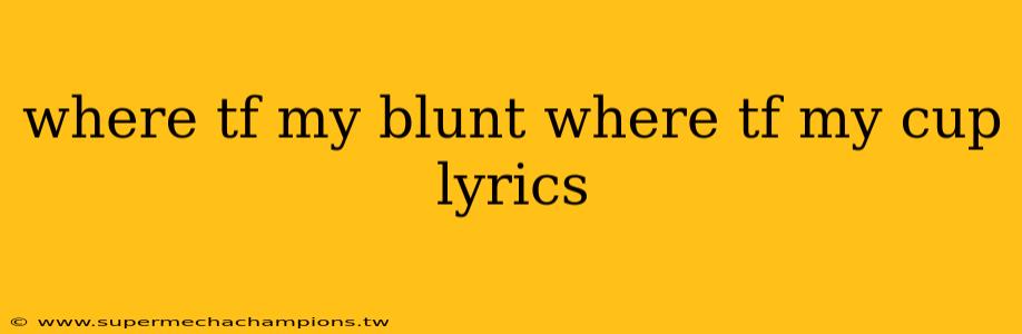 where tf my blunt where tf my cup lyrics