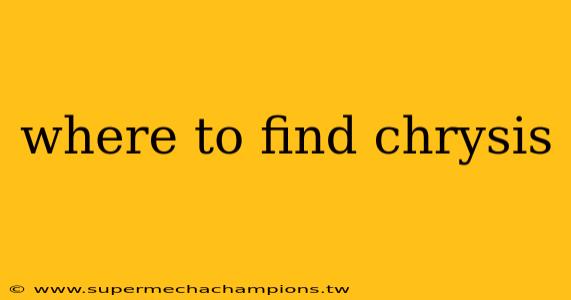 where to find chrysis