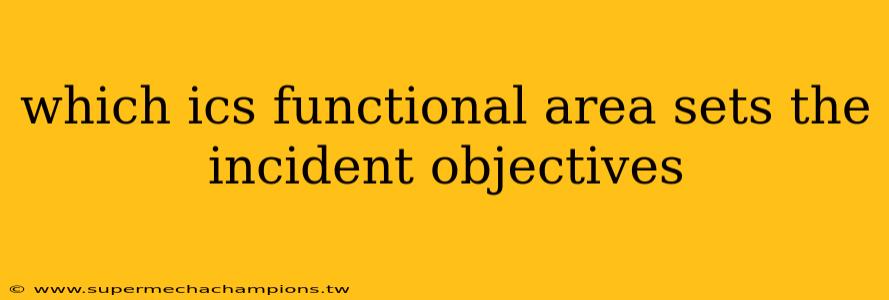 which ics functional area sets the incident objectives