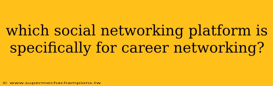 which social networking platform is specifically for career networking?