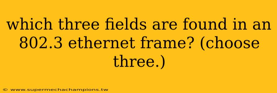 which three fields are found in an 802.3 ethernet frame? (choose three.)