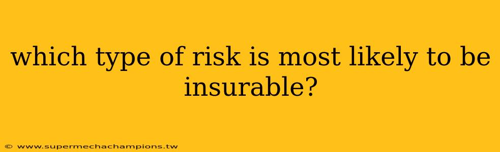 which type of risk is most likely to be insurable?