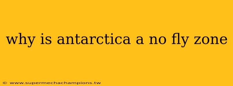 why is antarctica a no fly zone